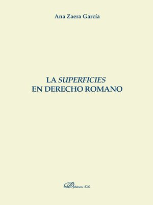 cover image of La superficies en Derecho romano